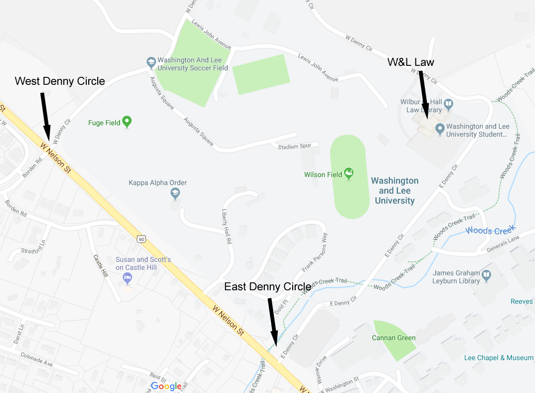 Directions to W&L Law Washington and Lee University
